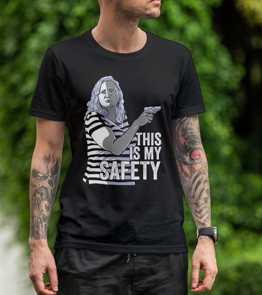 This Is My Safety Women's Striped Gun T-Shirt