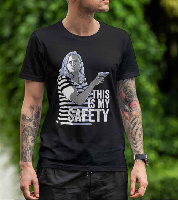 This Is My Safety Women's Striped Gun T-Shirt