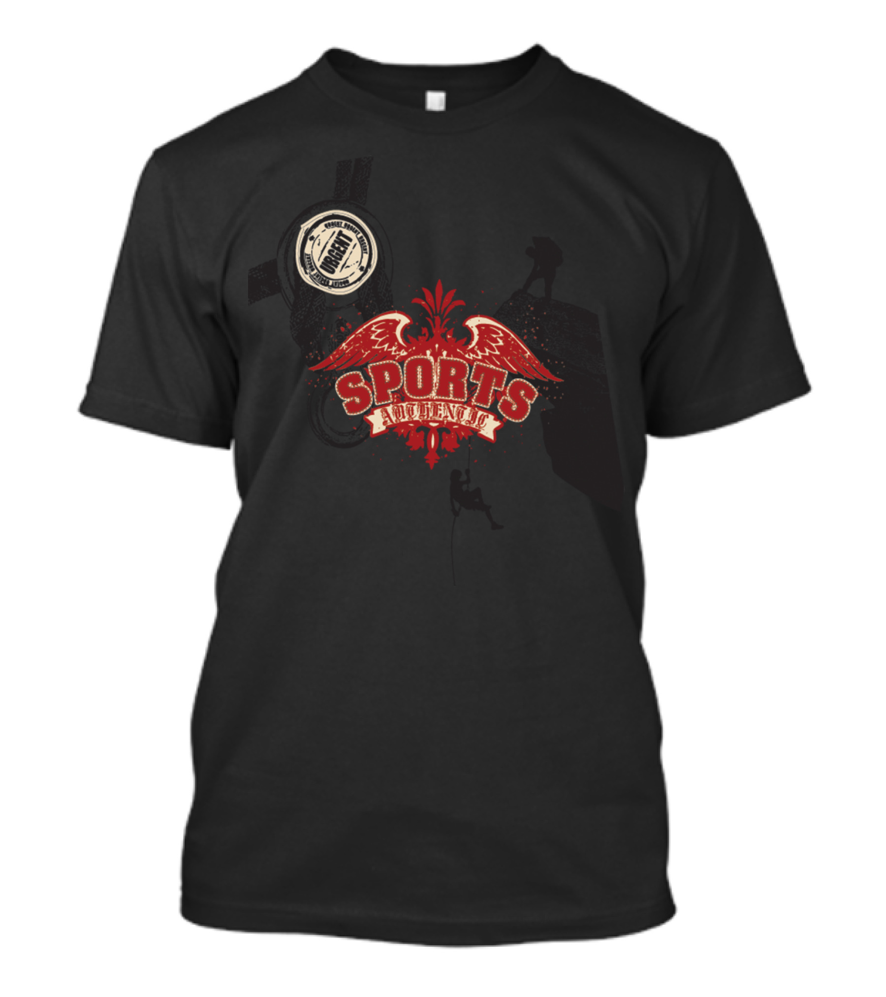 Certified Authentic Sports Vintage Red Wings Emblem T-Shirt