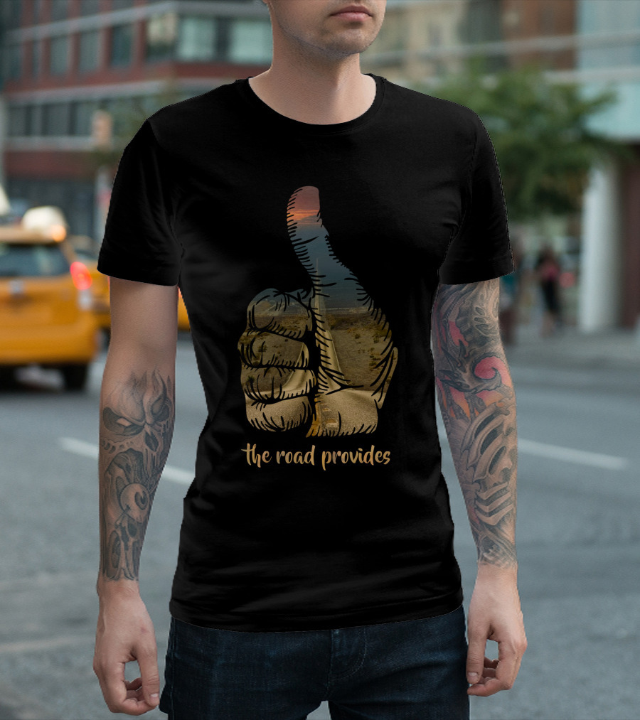 The Road Provides Scenic Journey Through Thumbprint at Sunset T-Shirt
