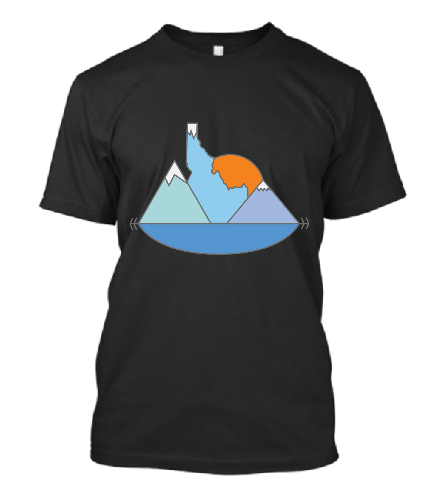 Idahome Mountains And Sun Landscape T-Shirt