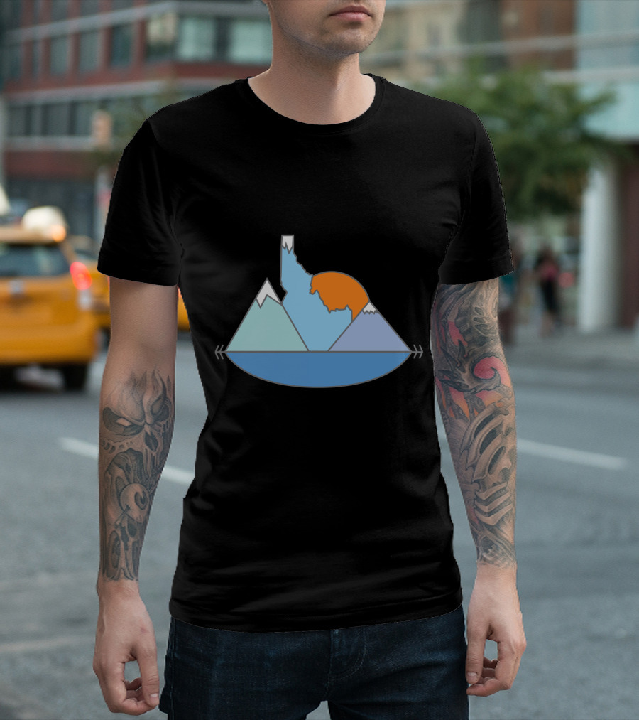 Idahome Mountains And Sun Landscape T-Shirt