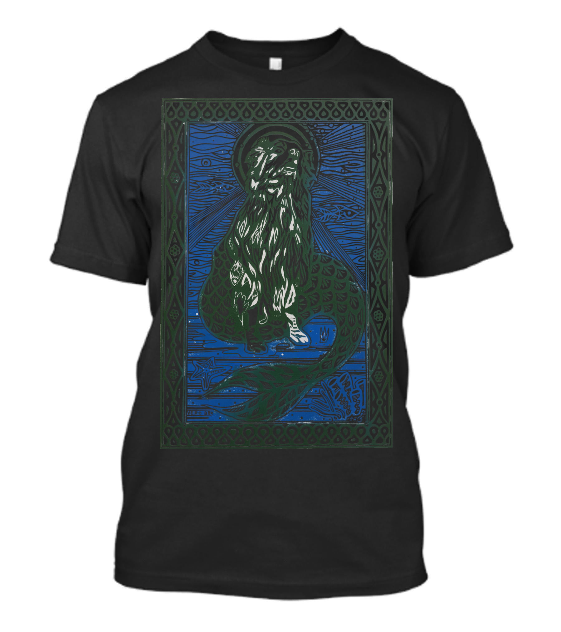 Australian Shepherd MerDog Mystical Ocean Creature T-Shirt