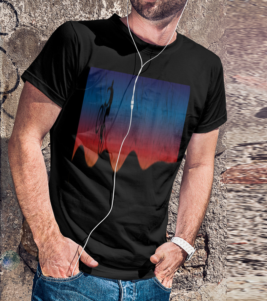 Sunset Pumptrack Mountain Bike Biker Cycling Outdoor Adventure T-Shirt