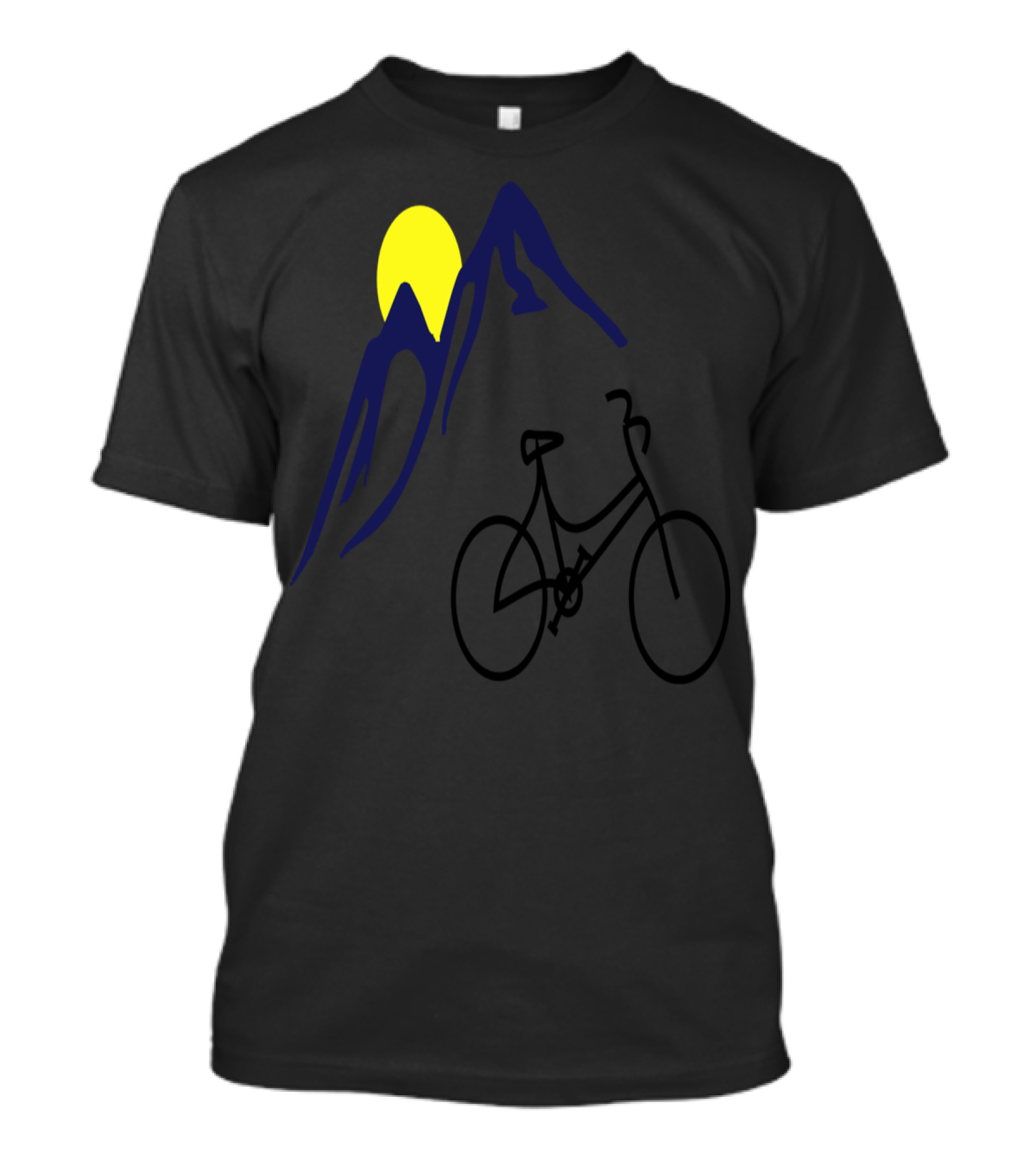 Mountain Biking Adventure With Sunlit Peaks T-Shirt