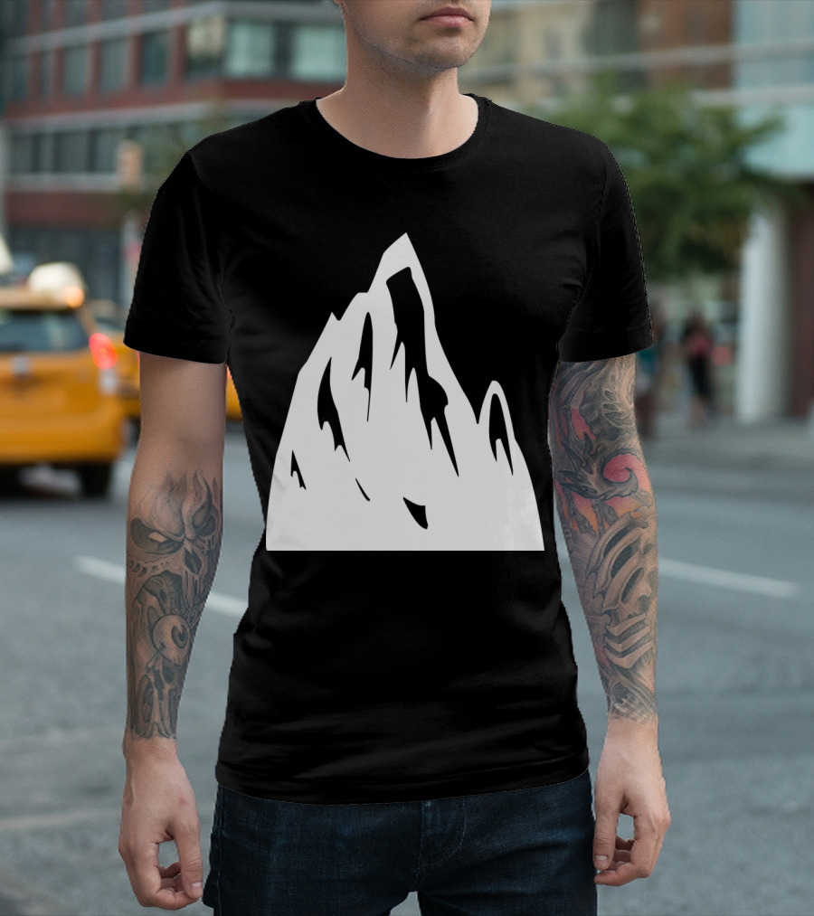 Bold White Mountain Rock T-Shirt