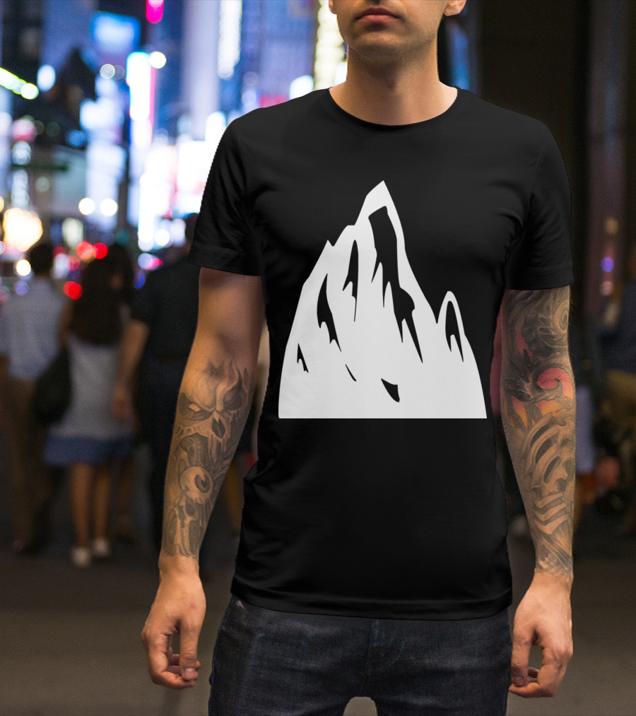 Bold White Mountain Rock T-Shirt