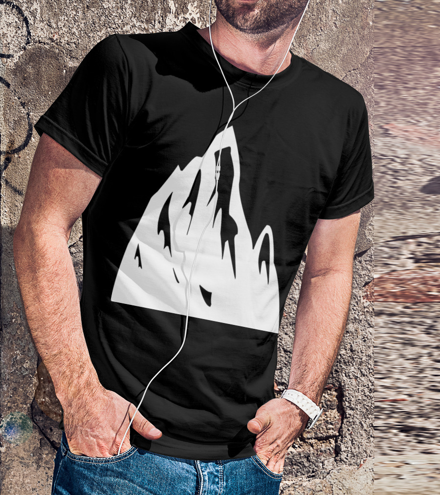 Bold White Mountain Rock T-Shirt