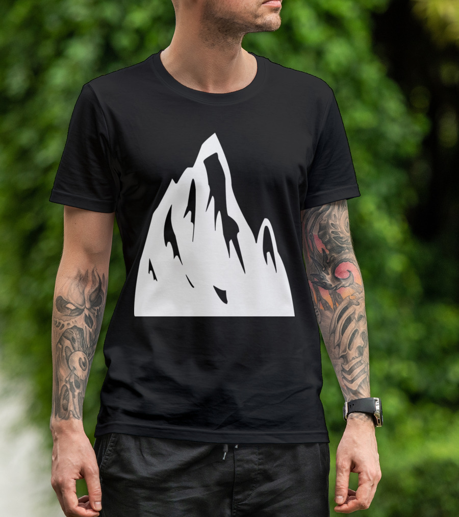 Bold White Mountain Rock T-Shirt