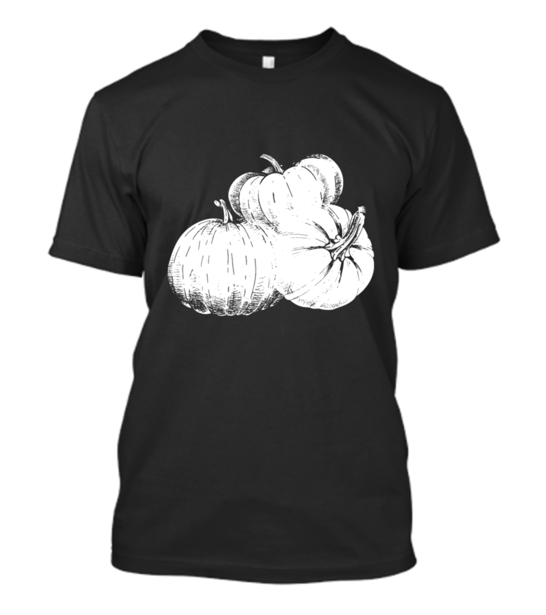 The Three Pumpkins Vintage Drawing T-Shirt