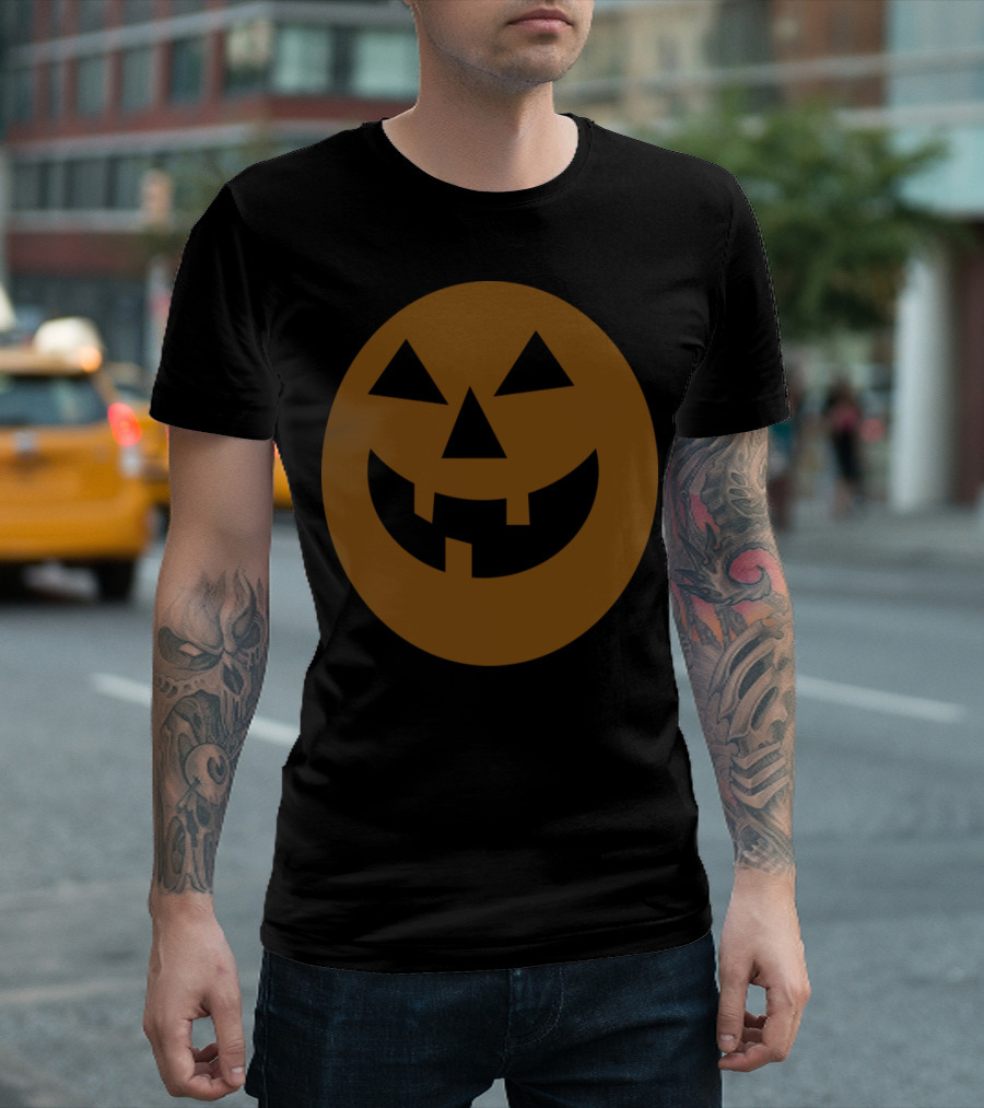 Pumpkin Laughing Face Halloween T-Shirt