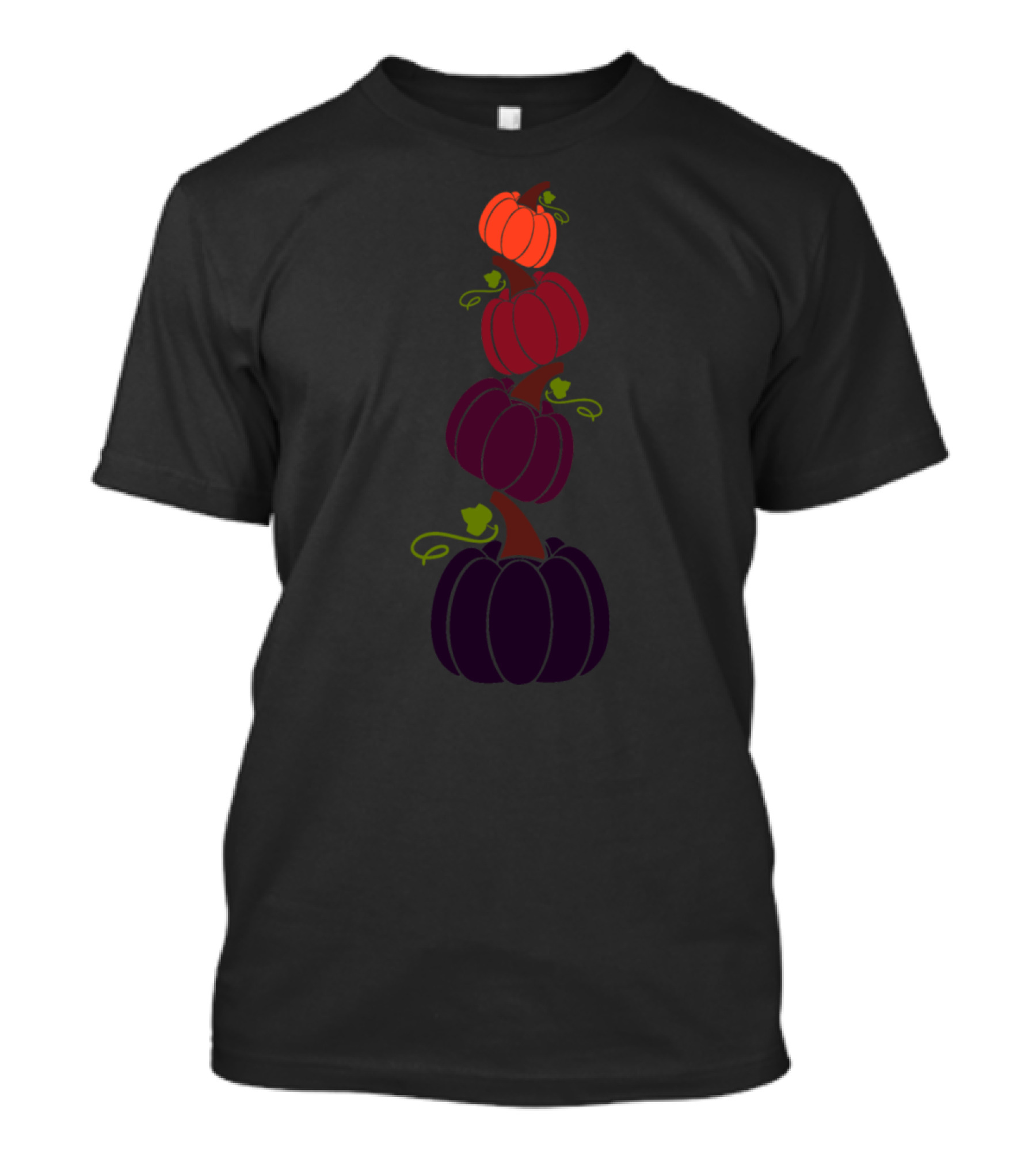 Stacked Pumpkin Tower Fall Festive Color Palette T-Shirt