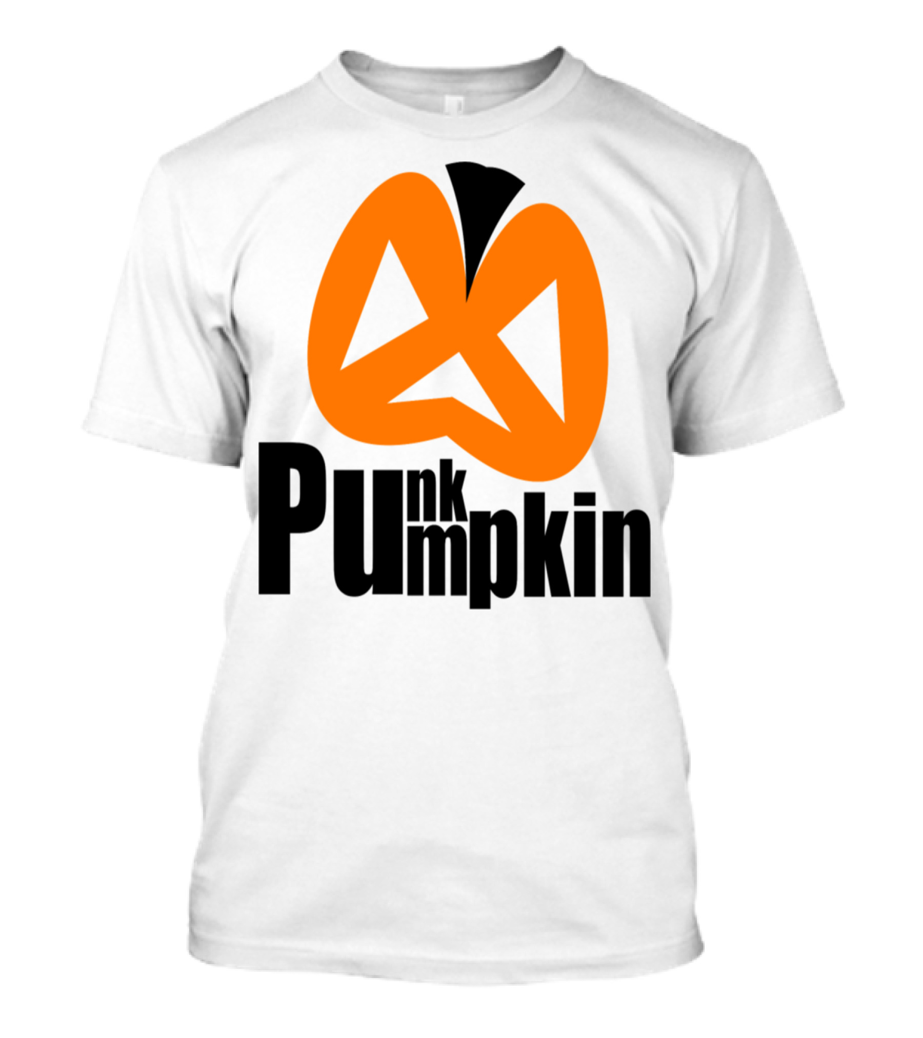 Punk Pumpkin Halloween Triangle Eyes Orange T-Shirt