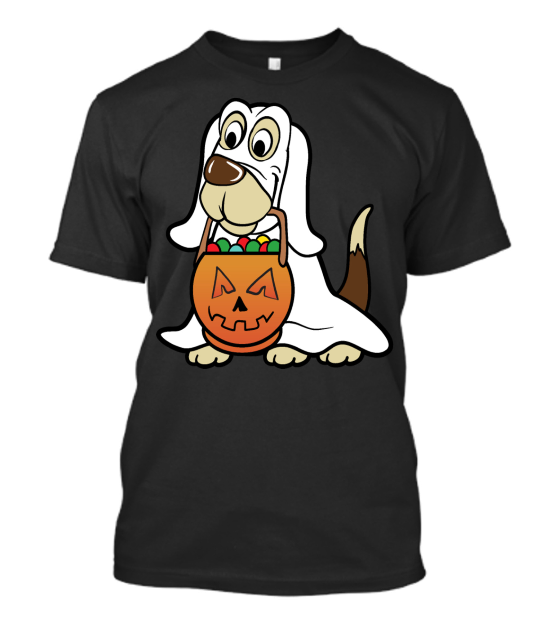 Halloween Dog Monster Zombie Horror Ghost Trick Or Treat Pumpkin T-Shirt