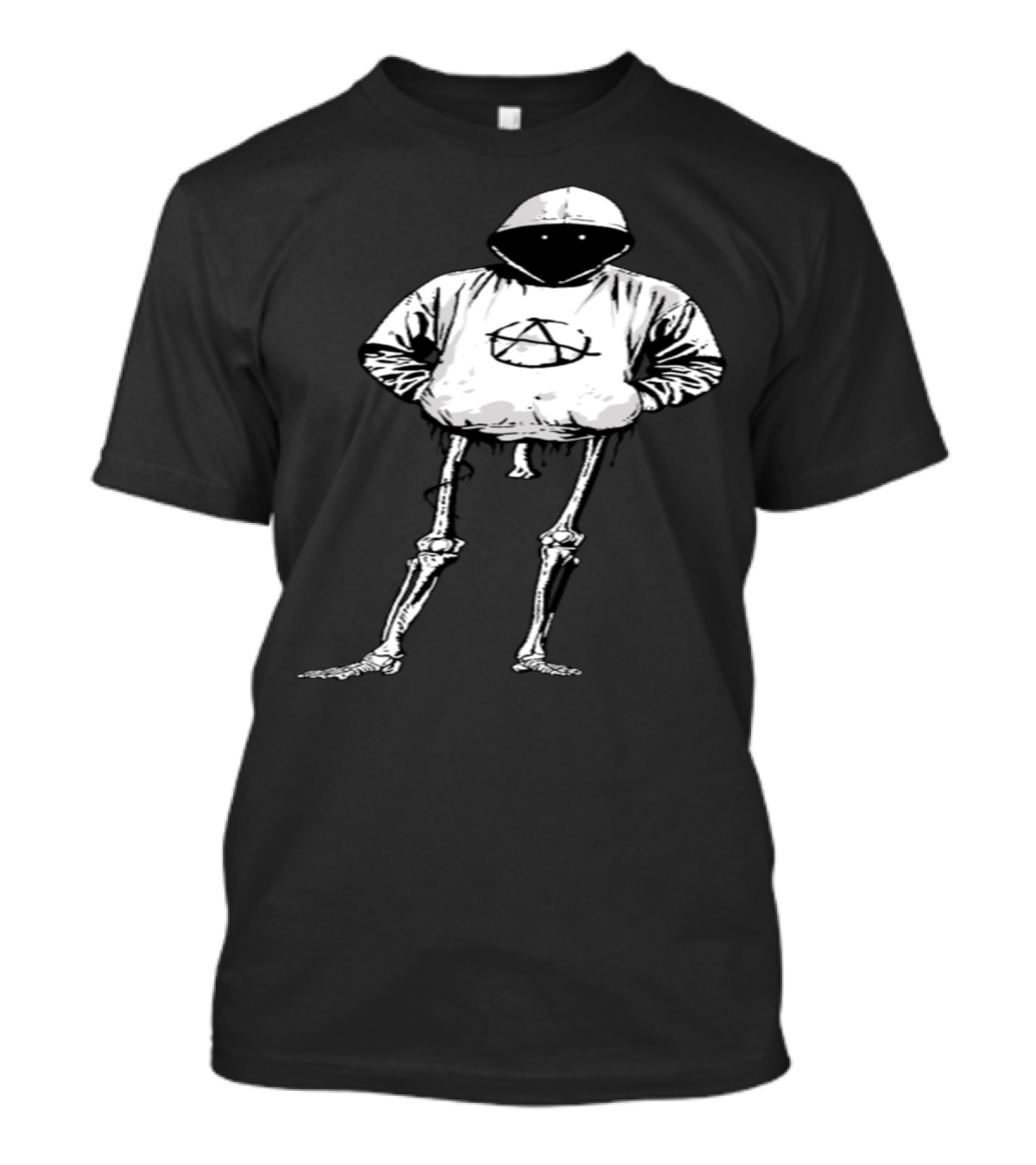 Anarchy Symbol Halloween Skeleton T-Shirt