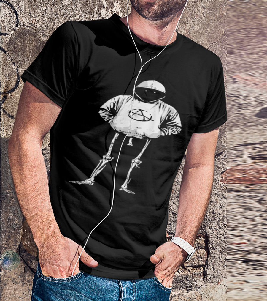 Anarchy Symbol Halloween Skeleton T-Shirt