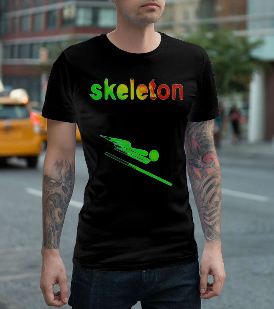 skeleton Winter Games 2reborn Racing T-Shirt