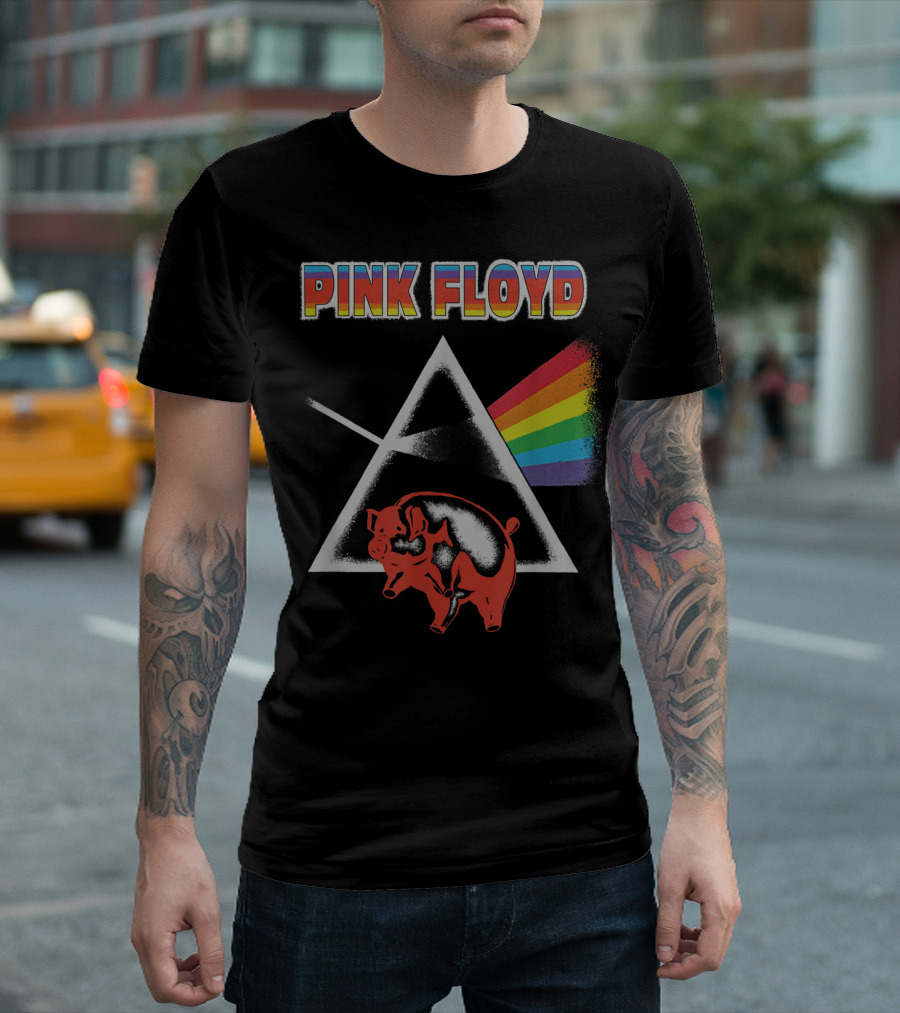 Pink Floyd Dark Side of the Moon Pig Retro T-Shirt