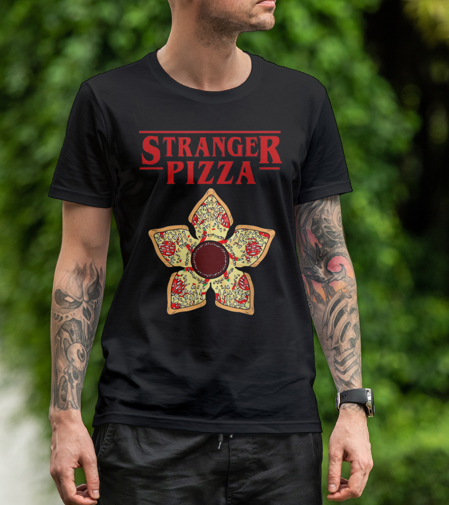 Stranger Pizza Funny Parody Upside Down Monster Slice T-Shirt