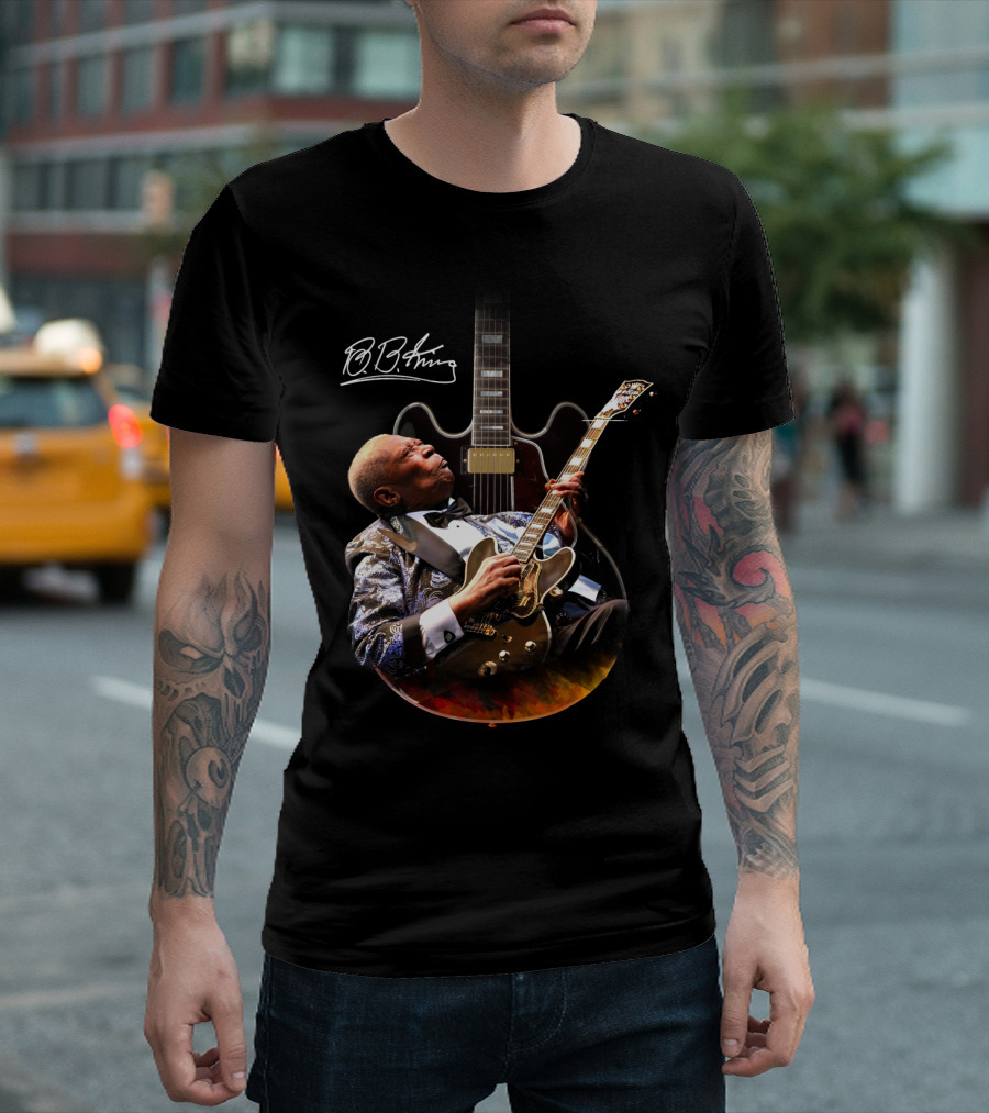 B.B. King Signature Blues Legend With Iconic Guitar T-Shirt