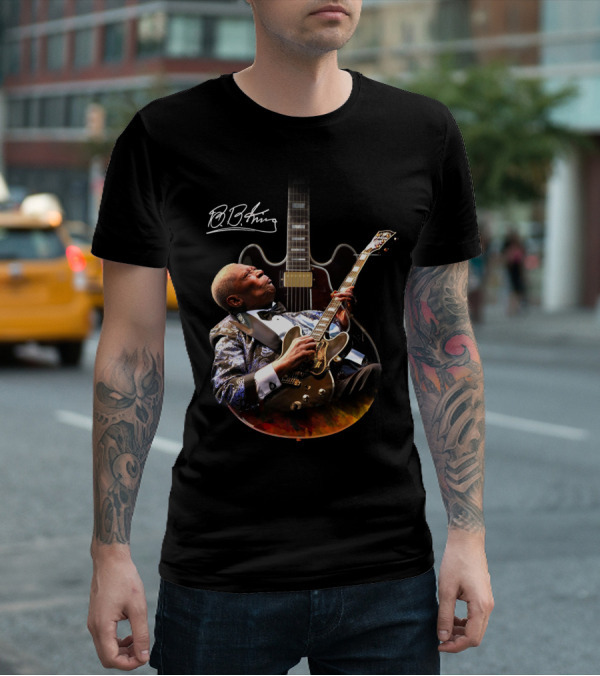 B.B. King Signature Blues Legend With Iconic Guitar T-Shirt