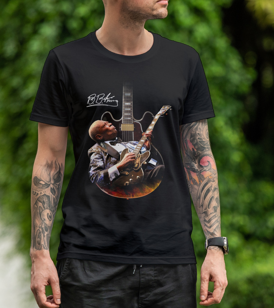 B.B. King Signature Blues Legend With Iconic Guitar T-Shirt