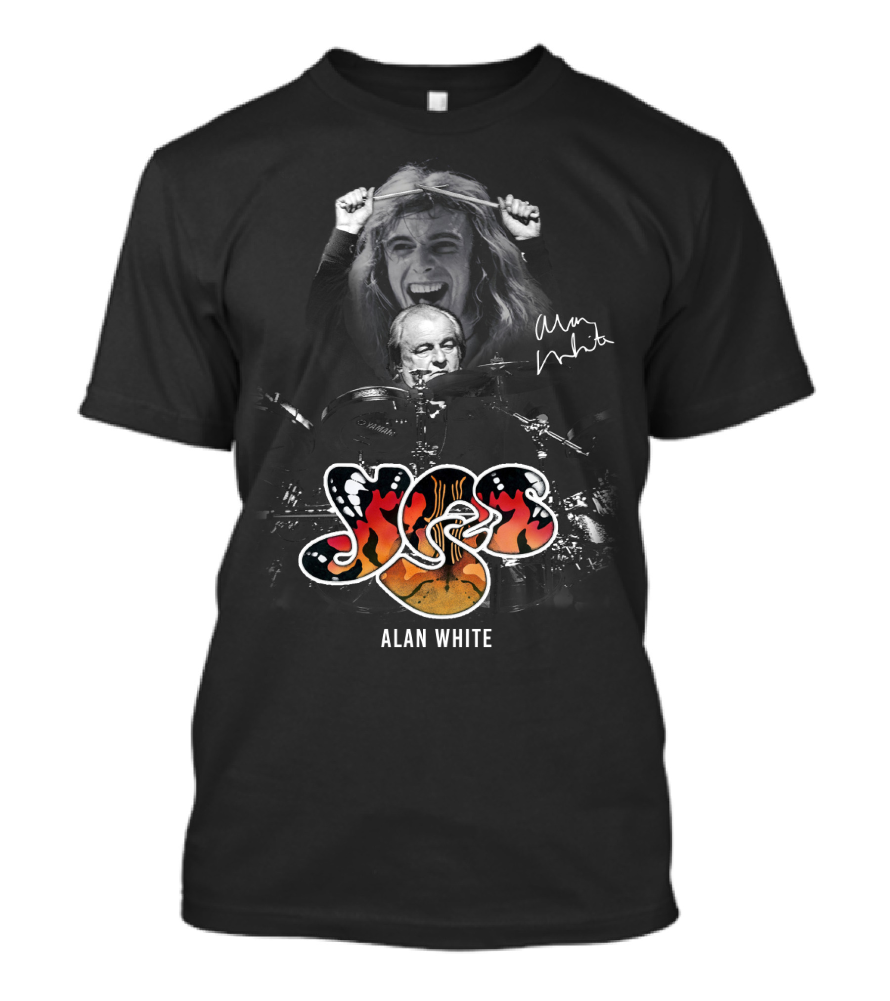 Yes Alan White Signature Tribute - Psychedelic Fire T-Shirt