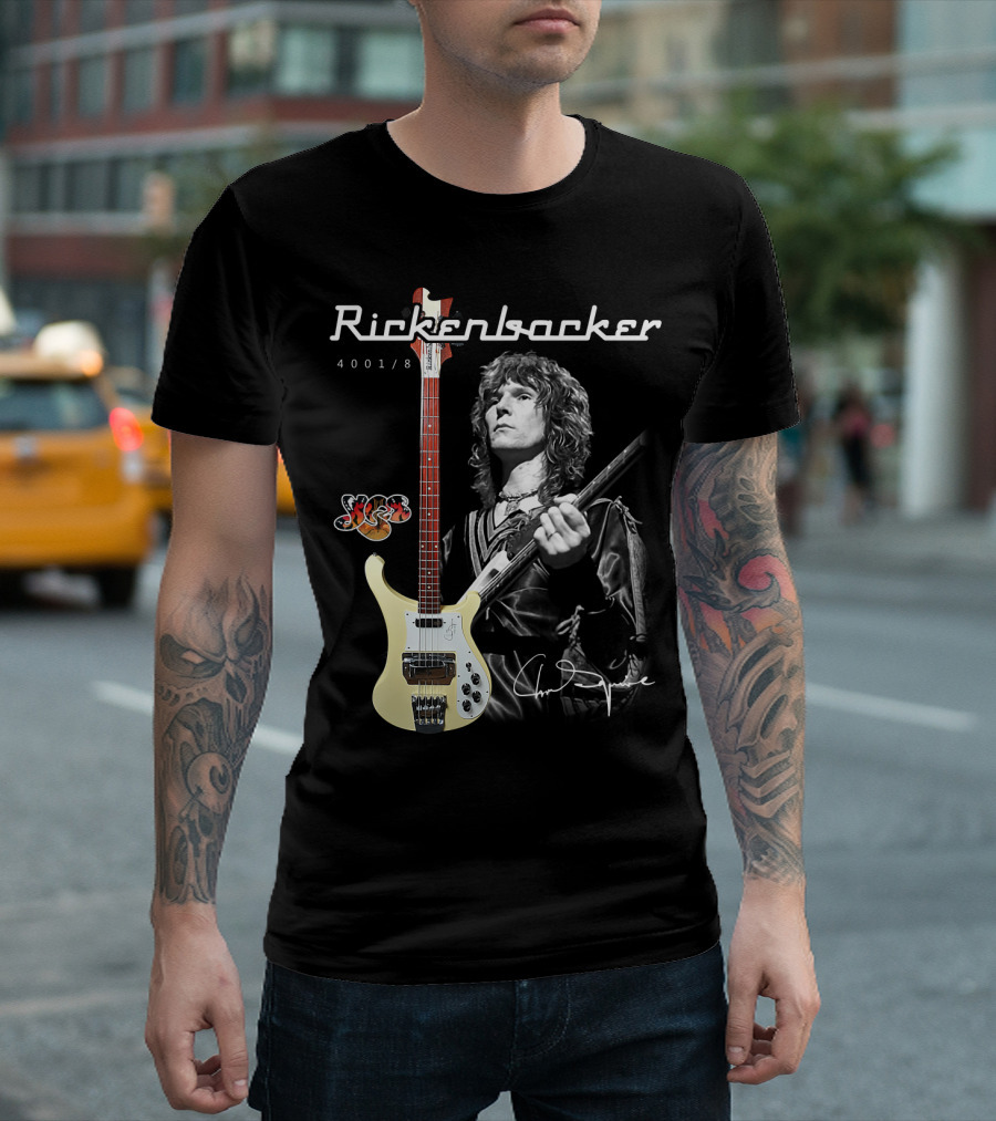 Rickenbacker 4001/8 Yes Chris Squire Signature T-Shirt