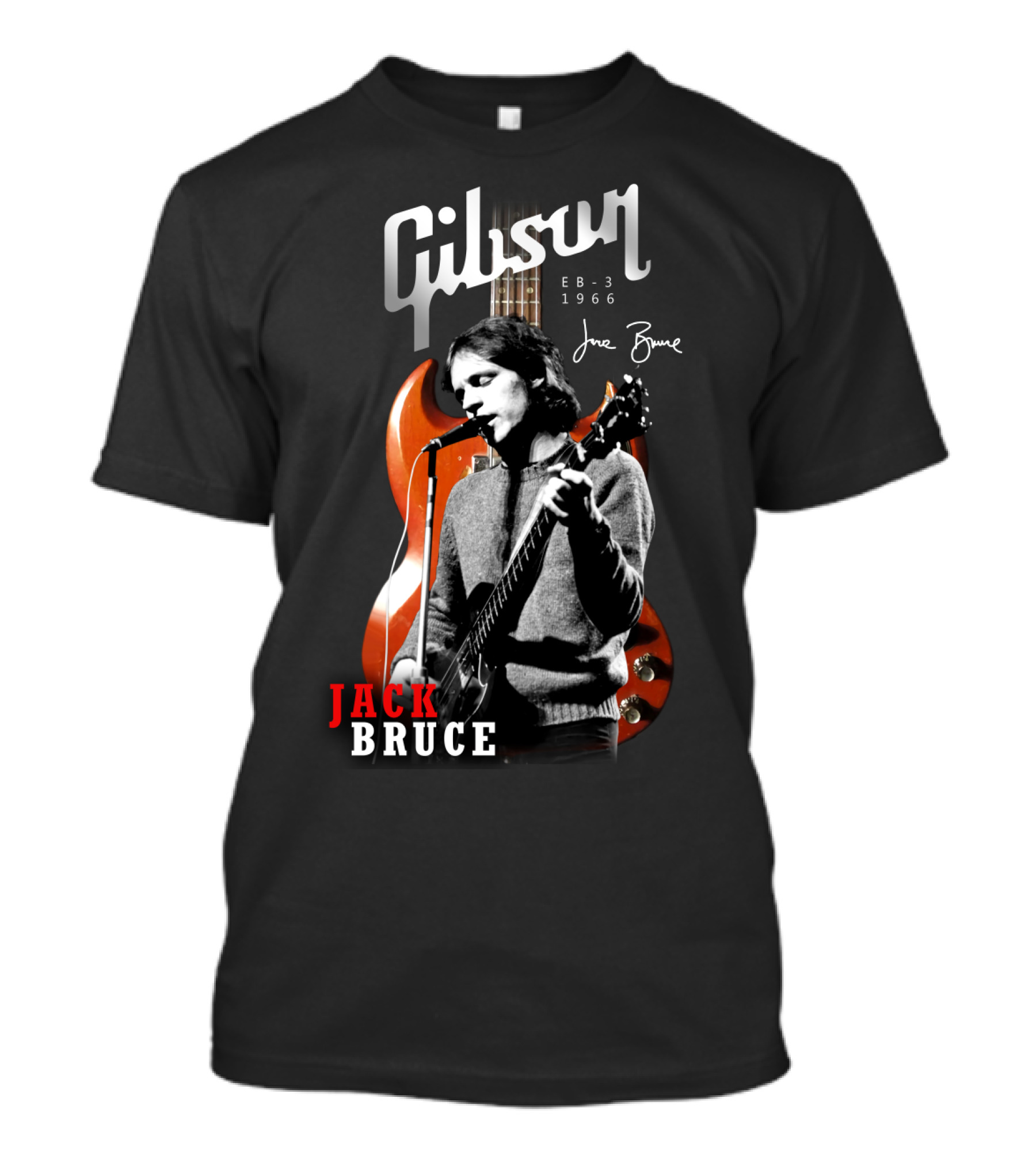Gibson EB-3 1966 Jack Bruce Signature Bass Iconic Musician T-Shirt