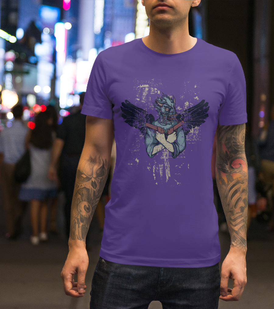 THE CHIM Winged Creature With Shielded Arms T-Shirt