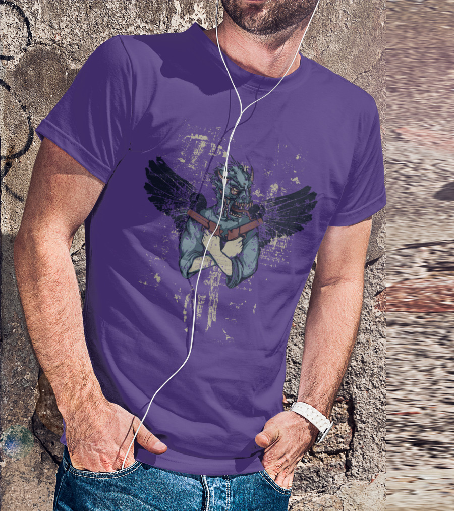 THE CHIM Winged Creature With Shielded Arms T-Shirt
