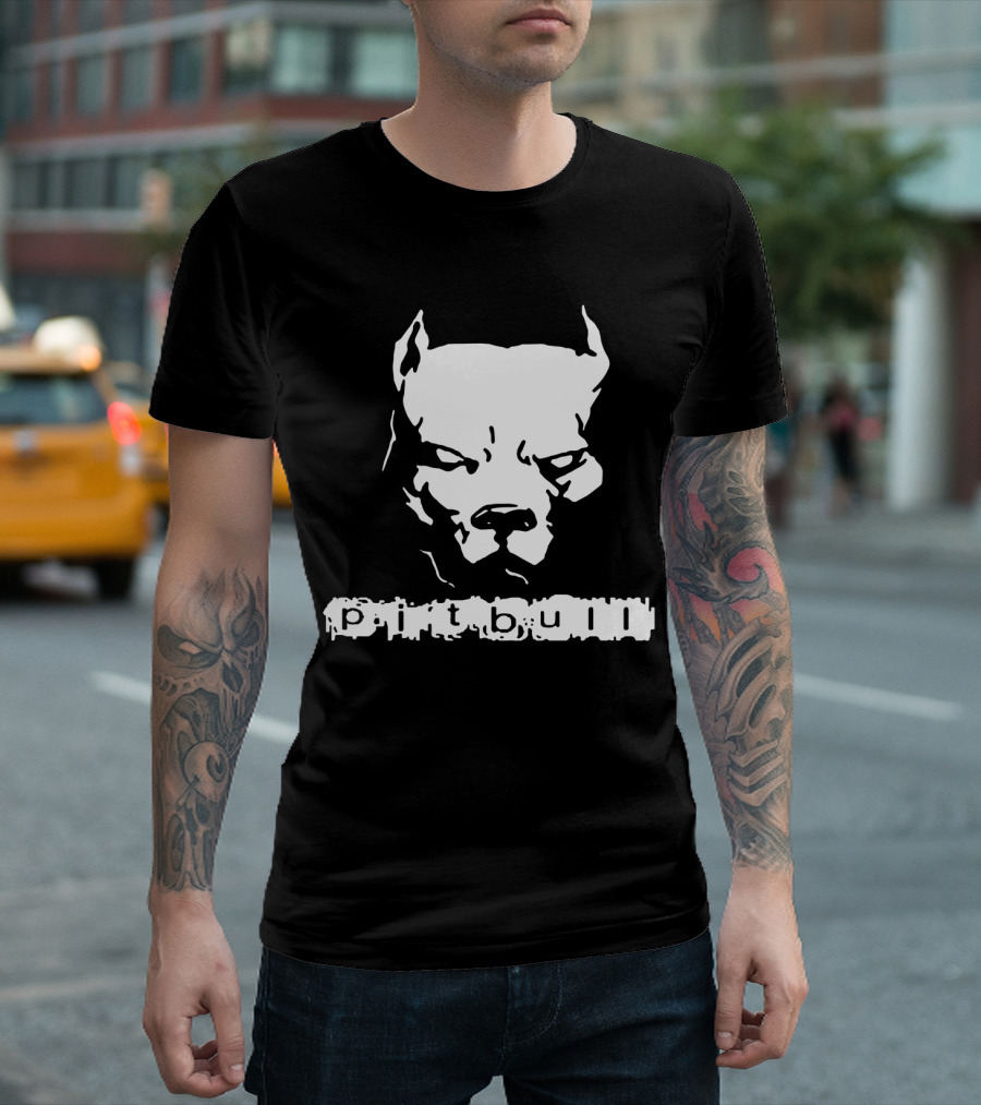 Pitbull Iconic American Pit Bull Spiked Collar T-Shirt