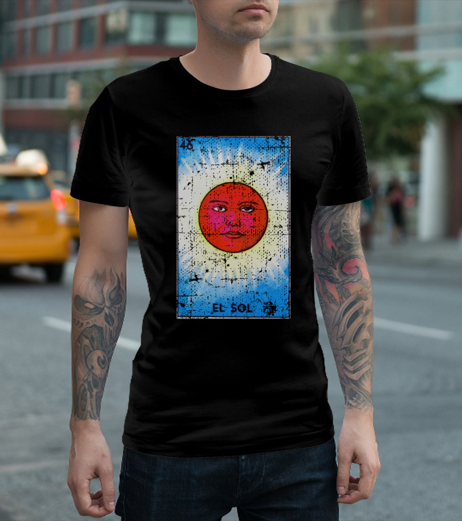El Sol 46 Vintage Mexican Loteria Card T-Shirt