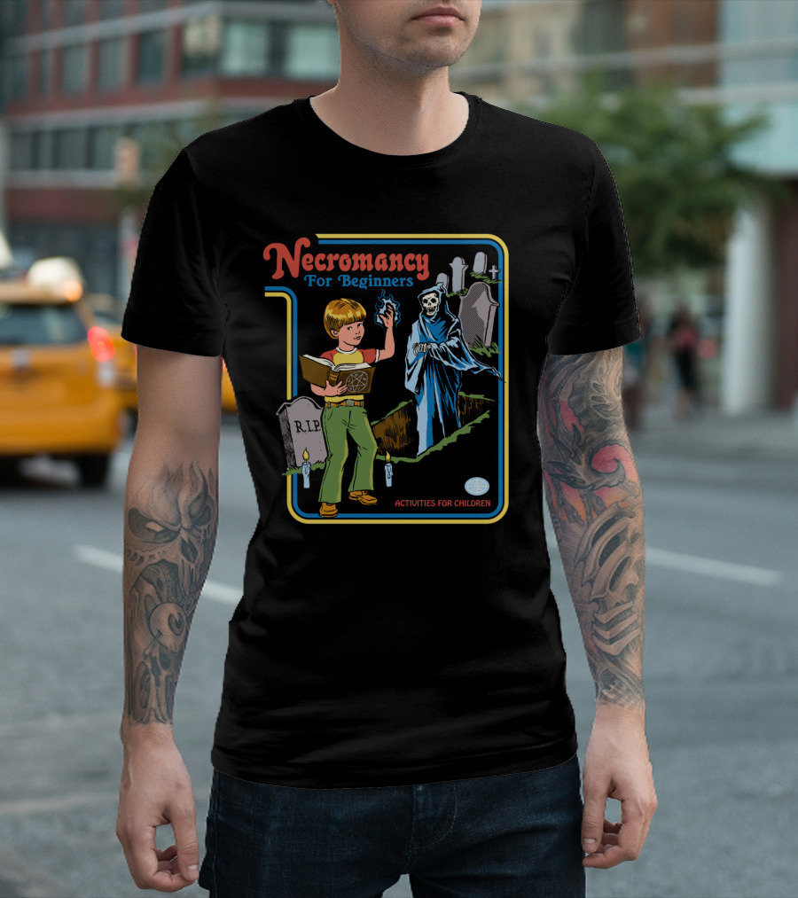Necromancy For Beginners Activities For Children Graveyard Magic With Grim Reaper T-Shirt