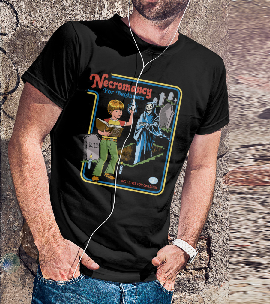 Necromancy For Beginners Activities For Children Graveyard Magic With Grim Reaper T-Shirt