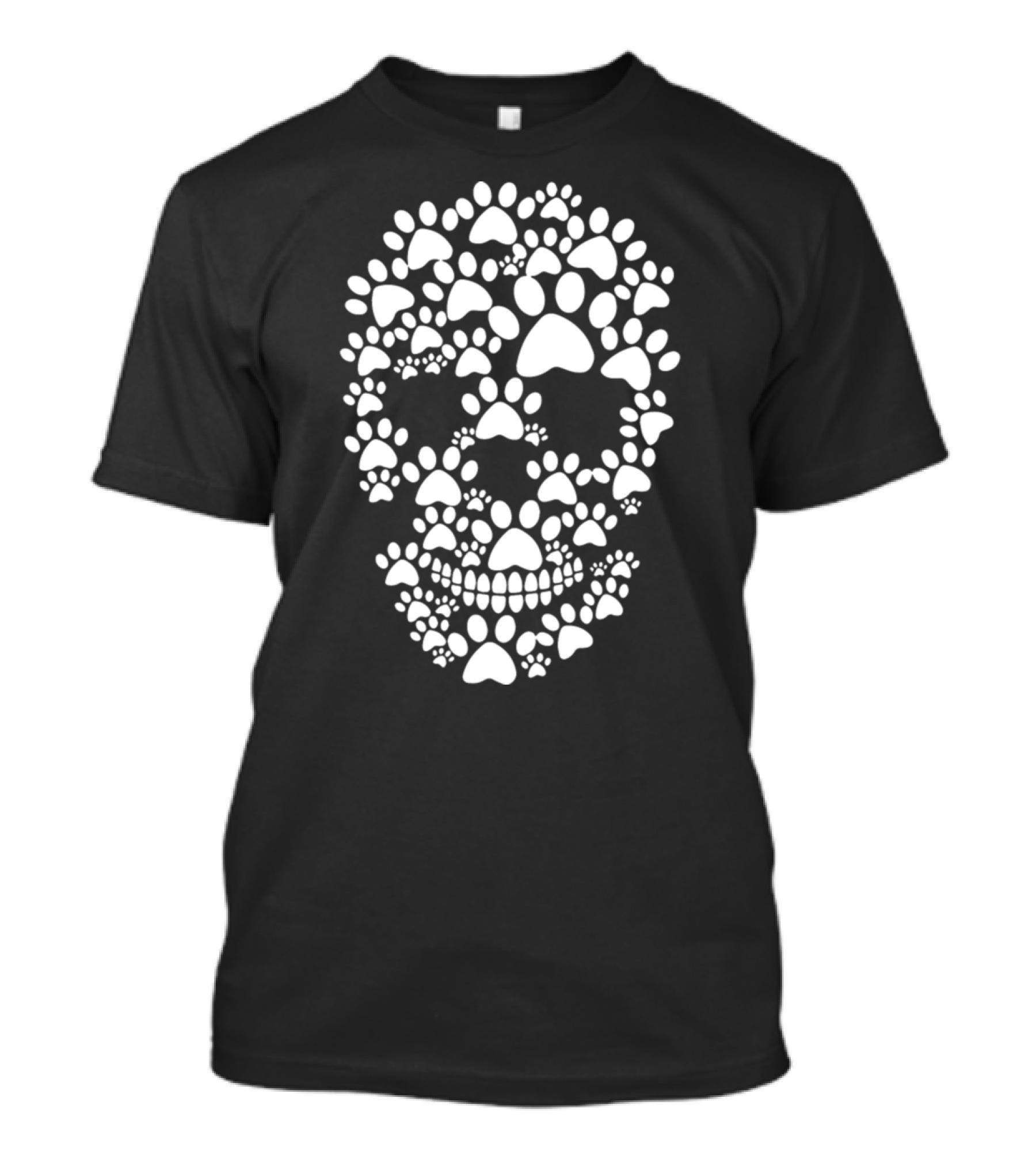 Paw Prints Skull Dog T-Shirt