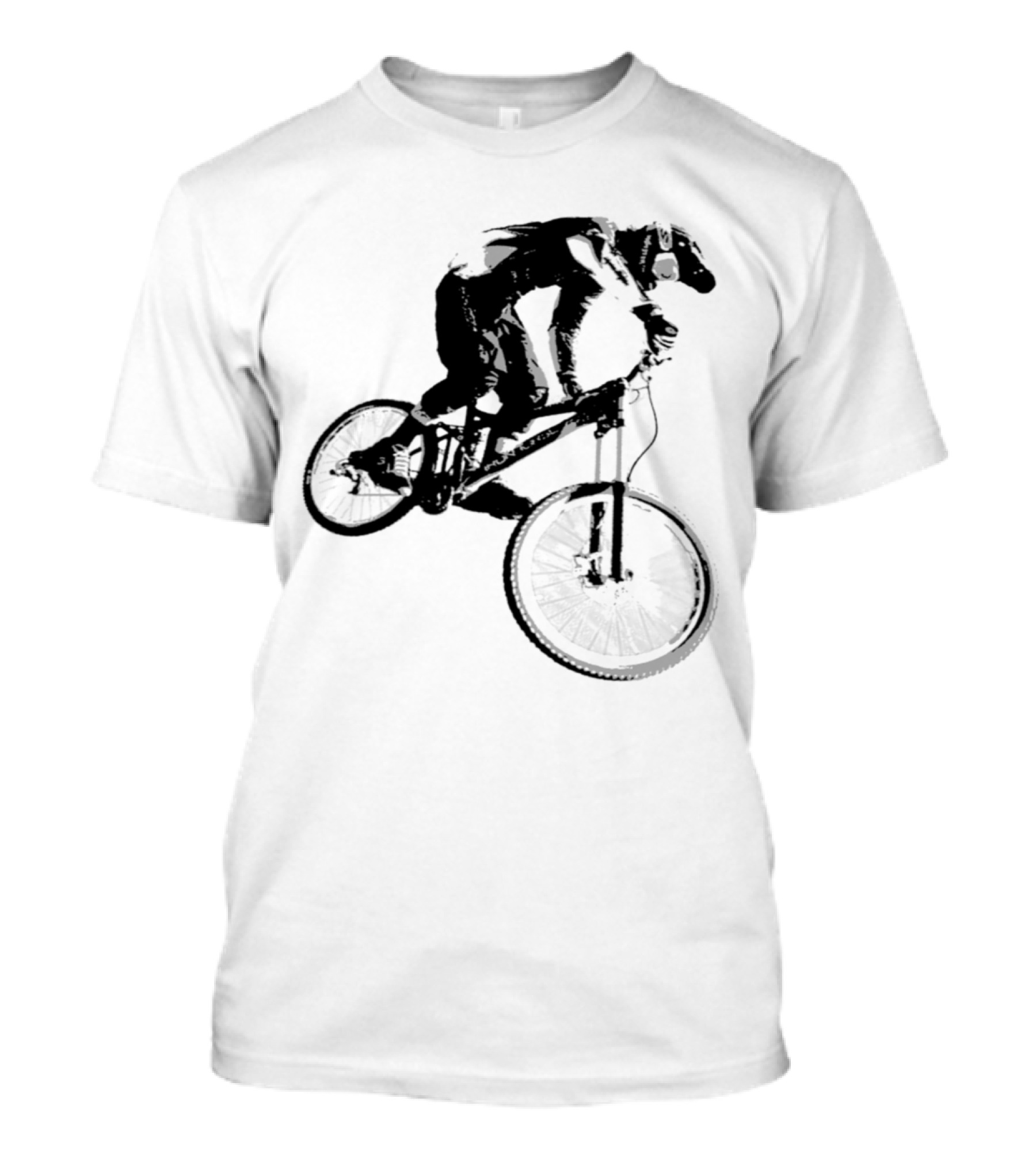 Extreme Mountain Bike Air Stunt Silhouette Adventure T-Shirt