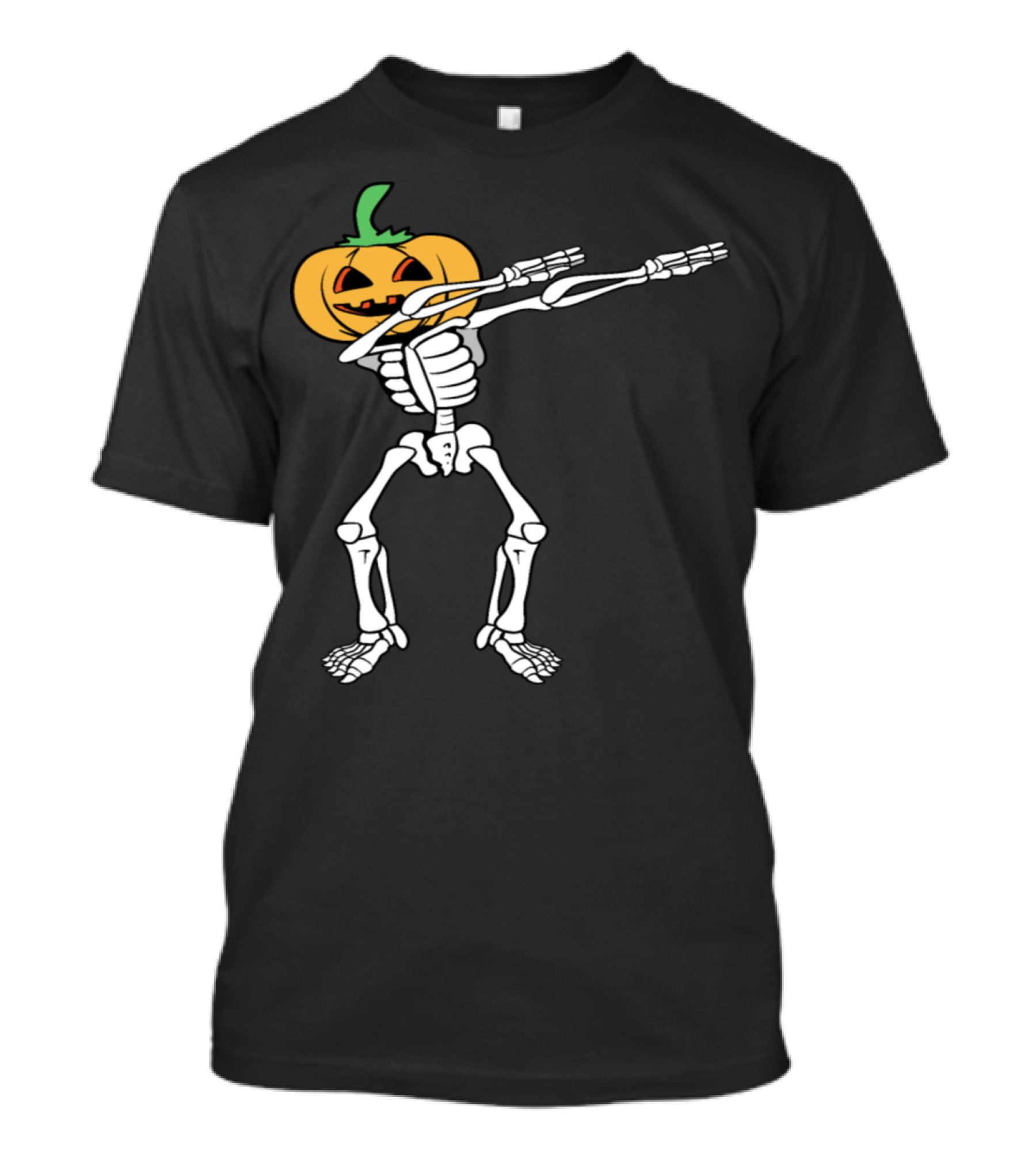 Halloween Pumpkin Skeleton Dabbing Dab Dance T-Shirt