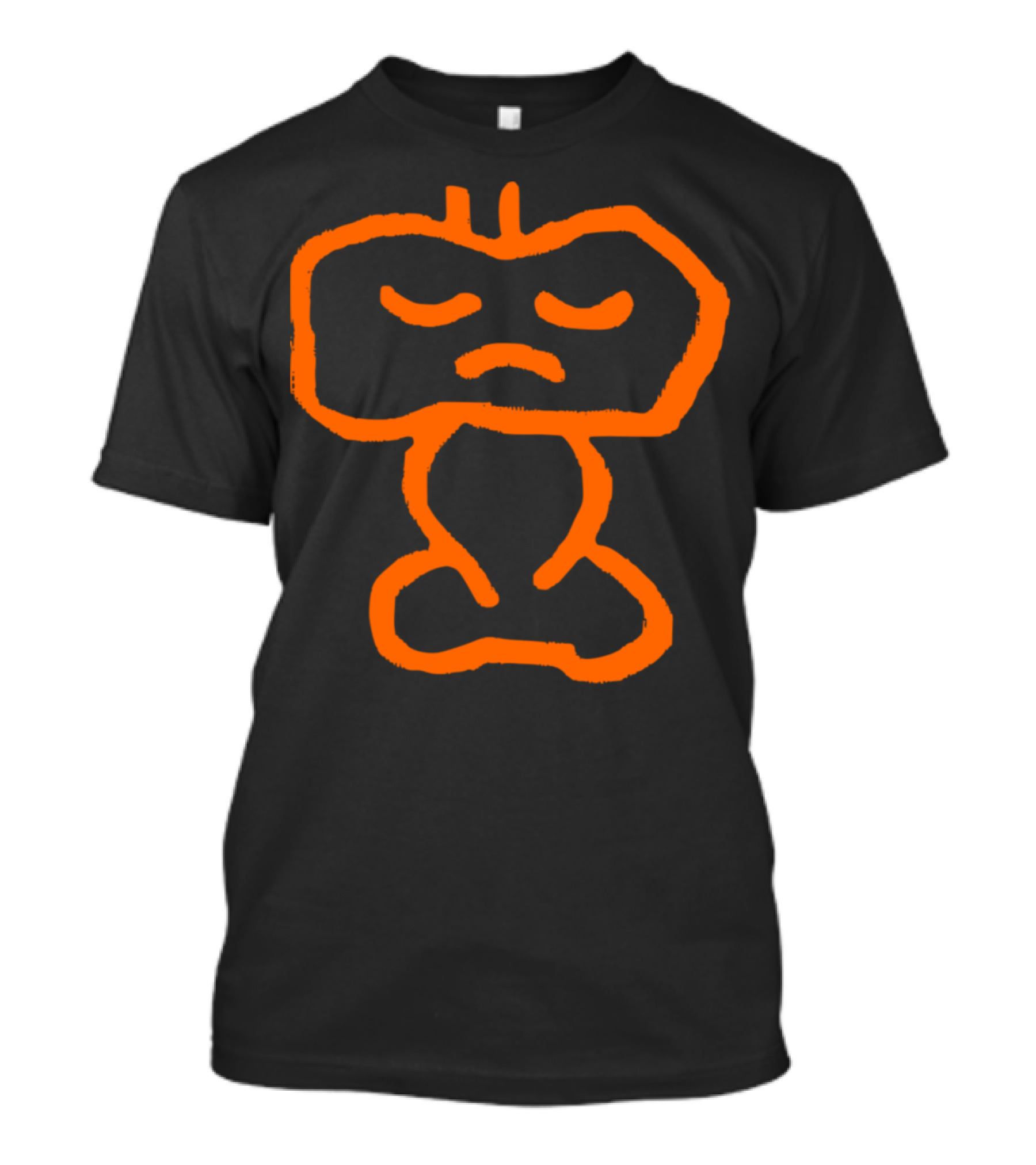 October Halloween Meditating Pumpkin Orange T-Shirt