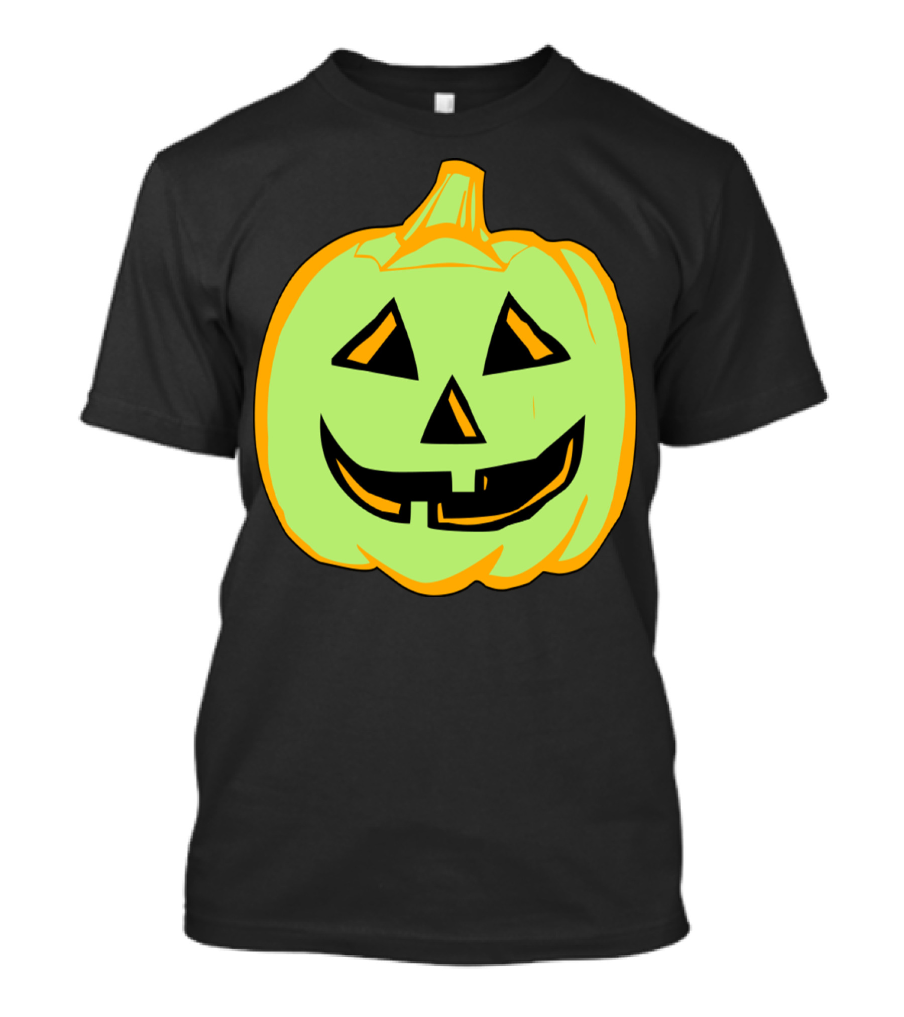 Pumpkin Lantern Green Black Yellow T-Shirt