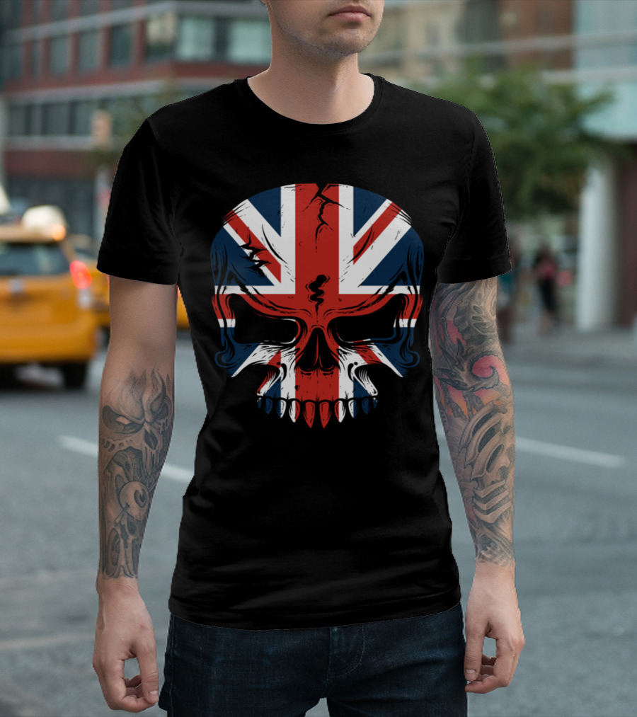 British Union Jack Skull T-Shirt