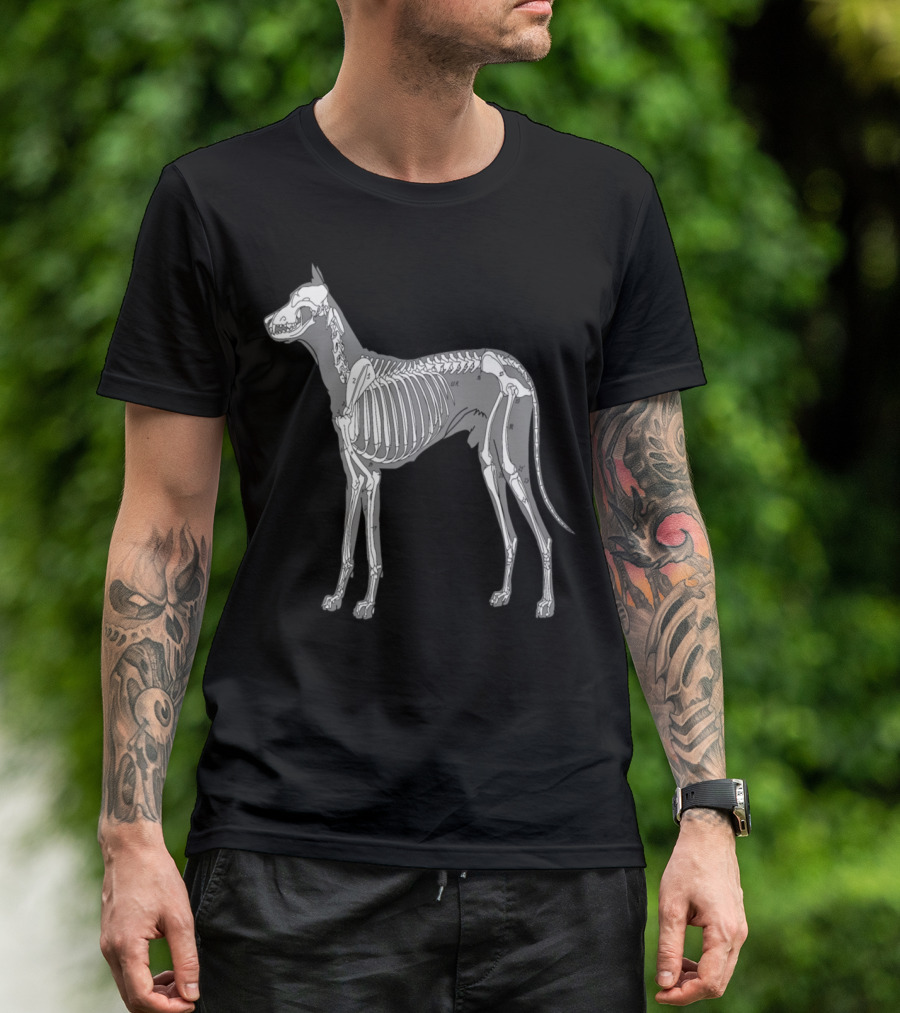 Dog Anatomy Skeleton Diagram T-Shirt