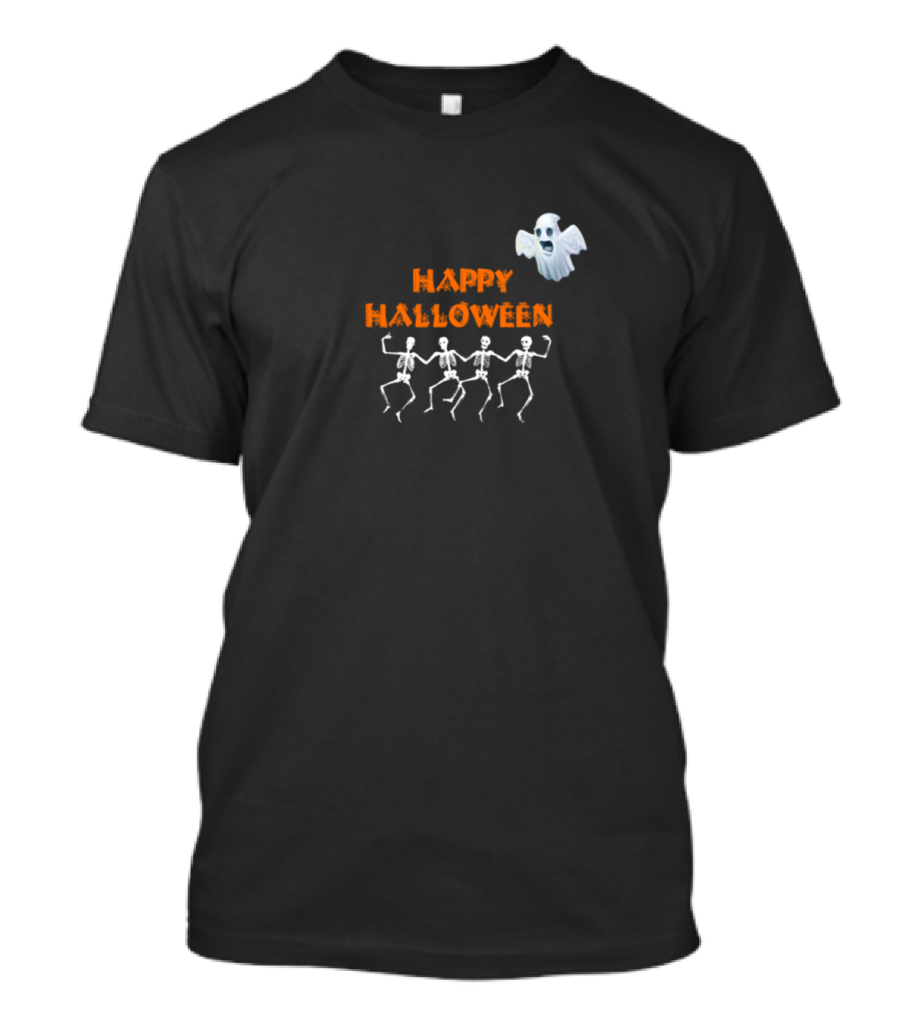 Happy Halloween Dancing Skeletons And Ghost T-Shirt