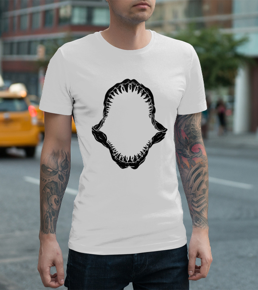 Awesome Shark Skeleton Jaws T-Shirt