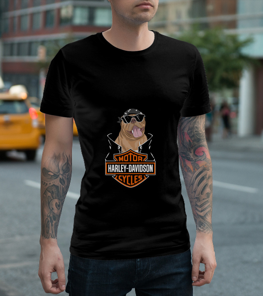 Harley Davidson Dogues De Bordeaux Cycles T-Shirt
