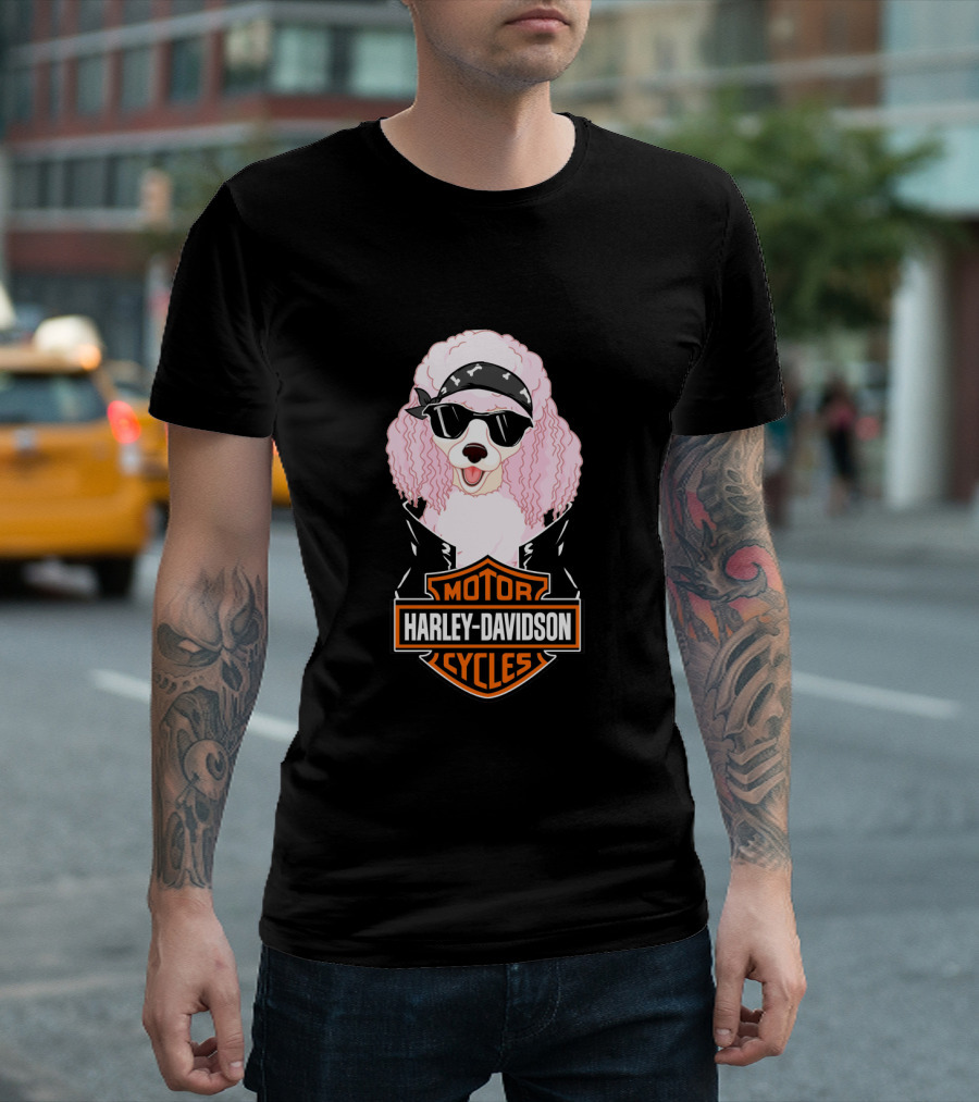 Poodles Harley Davidson Motorcycles T-Shirt