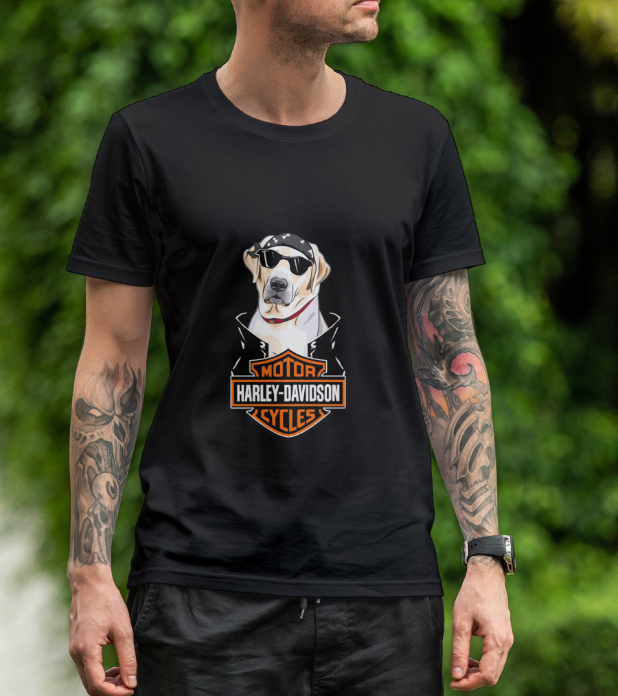 Labrador Retriever Harley Davidson Motorcycles T-Shirt