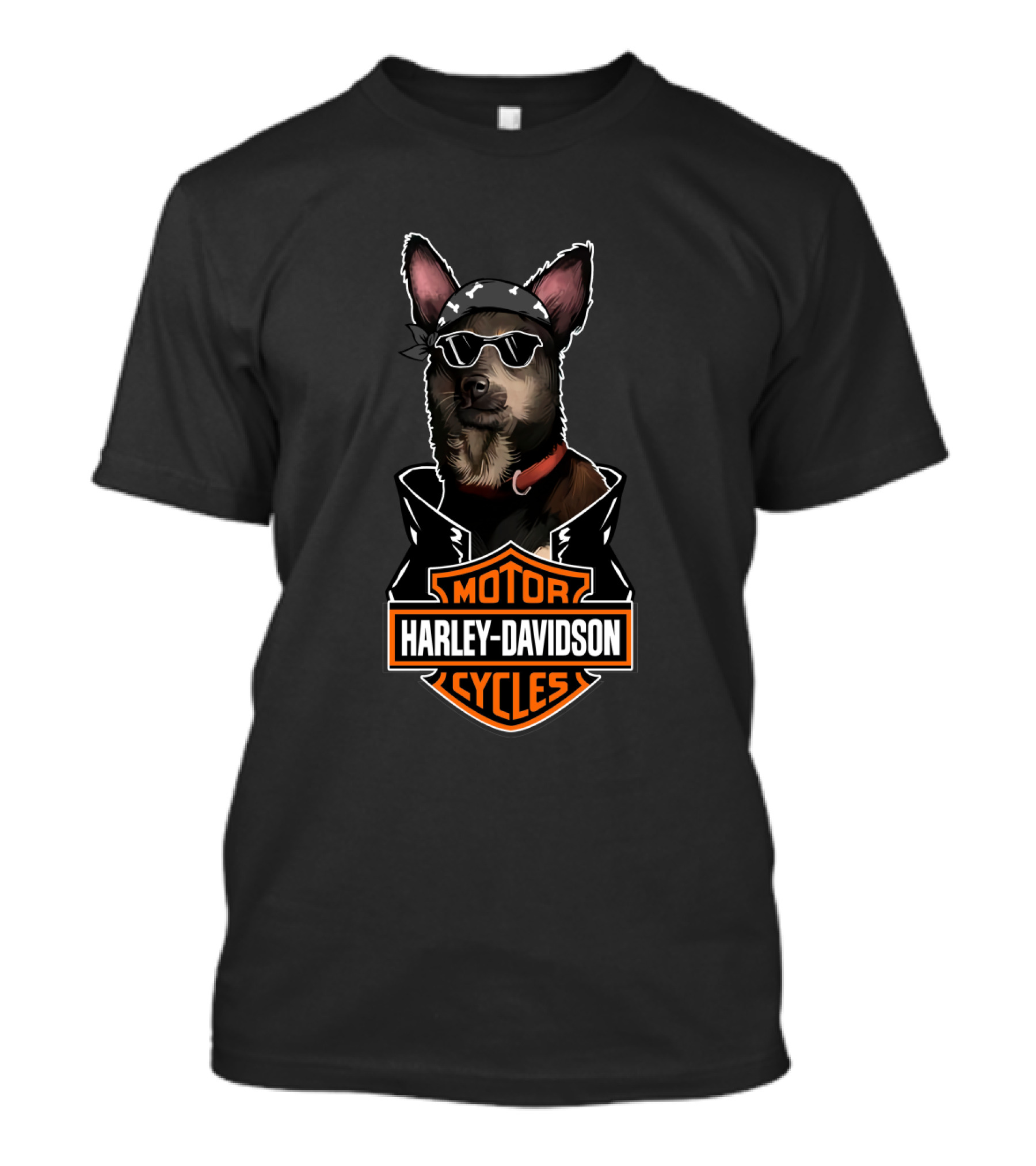 Harley Davidson Motorcycles Australian Kelpie Biker T-Shirt