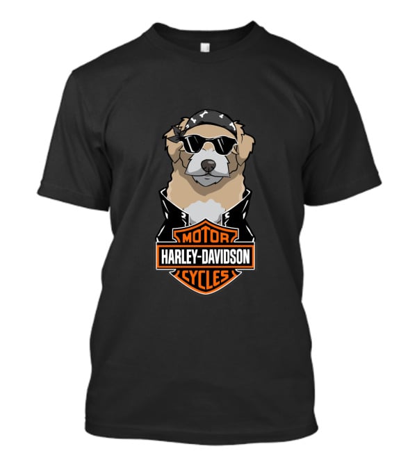 Maltipoo Biker Harley Davidson Motor Cycles Iconic Style T-Shirt
