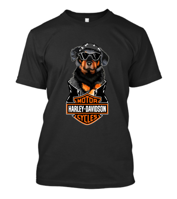 Beauceron Biker Harley Davidson Motorcycles T-Shirt